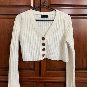 Cropped ribbed UO Cardigan